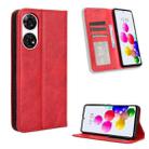 For ZTE Anshin Family Magnetic Buckle Retro Texture Leather Phone Case(Red) - 1