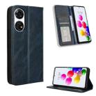 For ZTE Anshin Family Magnetic Buckle Retro Texture Leather Phone Case(Blue) - 1