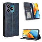 For ZTE Axon 60 Lite / Blade V60 Vita Magnetic Buckle Retro Texture Leather Phone Case(Blue) - 1