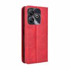 For ZTE Blade A75 4G Magnetic Buckle Retro Texture Leather Phone Case(Red) - 3