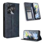 For ZTE Blade A75 4G Magnetic Buckle Retro Texture Leather Phone Case(Blue) - 1