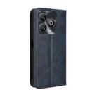 For ZTE Blade A75 4G Magnetic Buckle Retro Texture Leather Phone Case(Blue) - 3