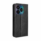 For ZTE Blade V60 Design Magnetic Buckle Retro Texture Leather Phone Case(Black) - 3