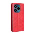 For ZTE Blade V60 Design Magnetic Buckle Retro Texture Leather Phone Case(Red) - 3