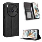 For ZTE nubia Z60S Pro Magnetic Buckle Retro Texture Leather Phone Case(Black) - 1