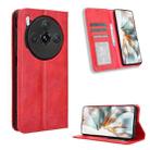 For ZTE nubia Z60S Pro Magnetic Buckle Retro Texture Leather Phone Case(Red) - 1