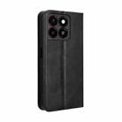 For ZTE Blade A35 Magnetic Buckle Retro Texture Leather Phone Case(Black) - 3