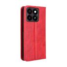 For ZTE Blade A35 Magnetic Buckle Retro Texture Leather Phone Case(Red) - 3