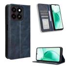 For ZTE Blade A35 Magnetic Buckle Retro Texture Leather Phone Case(Blue) - 1