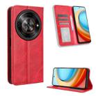 For ZTE Blade A75 5G Magnetic Buckle Retro Texture Leather Phone Case(Red) - 1