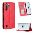 For ZTE nubia Red Magic 10 Pro / 10 Pro+ Magnetic Buckle Retro Texture Leather Phone Case(Red) - 1