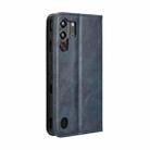 For ZTE nubia Red Magic 10 Pro / 10 Pro+ Magnetic Buckle Retro Texture Leather Phone Case(Blue) - 3