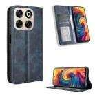 For ZTE Blade V70 4G Magnetic Buckle Retro Texture Leather Phone Case(Blue) - 1