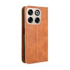 For ZTE Blade V70 4G Magnetic Buckle Retro Texture Leather Phone Case(Brown) - 3