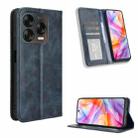 For ZTE Blade V70 Design 4G Magnetic Buckle Retro Texture Leather Phone Case(Blue) - 1