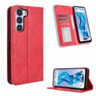 For ZTE nubia S 5G A403ZT Magnetic Buckle Retro Texture Leather Phone Case(Red) - 1