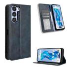 For ZTE nubia S 5G A403ZT Magnetic Buckle Retro Texture Leather Phone Case(Blue) - 1