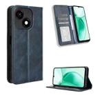 For ZTE Blade A35e Z2466 Magnetic Buckle Retro Texture Leather Phone Case(Blue) - 1