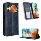 For ZTE nubia Music 2 Magnetic Buckle Retro Texture Leather Phone Case(Blue) - 1