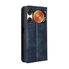 For ZTE nubia Music 2 Magnetic Buckle Retro Texture Leather Phone Case(Blue) - 3