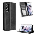 For ZTE nubia Red Magic 10 Air Magnetic Buckle Retro Texture Leather Phone Case(Black) - 1