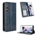 For ZTE nubia Red Magic 10 Air Magnetic Buckle Retro Texture Leather Phone Case(Blue) - 1