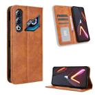 For ZTE nubia Neo 3 GT 5G Magnetic Buckle Retro Texture Leather Phone Case(Brown) - 1