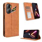 For ZTE nubia Neo 3 5G Magnetic Buckle Retro Texture Leather Phone Case(Brown) - 1