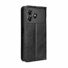 For ZTE Blade A36 4G Magnetic Buckle Retro Texture Leather Phone Case(Black) - 3