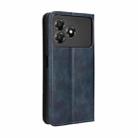 For ZTE Blade A36 4G Magnetic Buckle Retro Texture Leather Phone Case(Blue) - 3