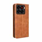 For ZTE Blade A56 4G Magnetic Buckle Retro Texture Leather Phone Case(Brown) - 3