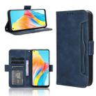 For OPPO A58 4G Skin Feel Calf Texture Card Slots Leather Phone Case(Blue) - 1