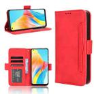 For OPPO A78 4G Skin Feel Calf Texture Card Slots Leather Phone Case(Red) - 1