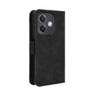 For OPPO A3x 5G India Skin Feel Calf Texture Card Slots Leather Phone Case(Black) - 3