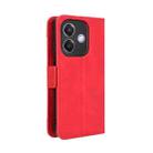 For OPPO A3x 5G India Skin Feel Calf Texture Card Slots Leather Phone Case(Red) - 3