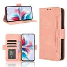 For OPPO Reno11 PJH110 Skin Feel Calf Texture Card Slots Leather Phone Case(Pink) - 1