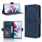 For OPPO Reno11 PJH110 Skin Feel Calf Texture Card Slots Leather Phone Case(Blue) - 1