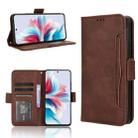 For OPPO Reno11 PJH110 Skin Feel Calf Texture Card Slots Leather Phone Case(Brown) - 1