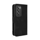 For OPPO Reno12 5G Global Skin Feel Calf Texture Card Slots Leather Phone Case(Black) - 3