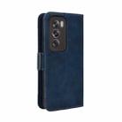 For OPPO Reno12 5G Global Skin Feel Calf Texture Card Slots Leather Phone Case(Blue) - 3