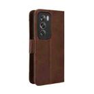 For OPPO Reno12 5G Global Skin Feel Calf Texture Card Slots Leather Phone Case(Brown) - 3