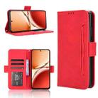 For OPPO Reno12 F 5G Skin Feel Calf Texture Card Slots Leather Phone Case(Red) - 1