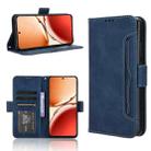 For OPPO Reno12 F 5G Skin Feel Calf Texture Card Slots Leather Phone Case(Blue) - 1