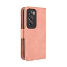 For OPPO Reno12 Pro 5G Global Skin Feel Calf Texture Card Slots Leather Phone Case(Pink) - 3