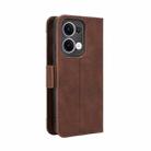 For OPPO Reno13 5G Global Skin Feel Calf Texture Card Slots Leather Phone Case(Brown) - 3