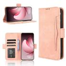 For OPPO Reno13 Pro 5G Global Skin Feel Calf Texture Card Slots Leather Phone Case(Pink) - 1