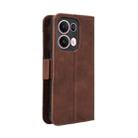 For OPPO Reno13 Pro 5G Global Skin Feel Calf Texture Card Slots Leather Phone Case(Brown) - 3