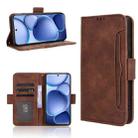 For OPPO Find X8s 5G Skin Feel Calf Texture Card Slots Leather Phone Case(Brown) - 1