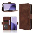 For OPPO Reno14 5G Global Skin Feel Calf Texture Card Slots Leather Phone Case(Brown) - 1