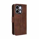 For OPPO Reno14 5G Global Skin Feel Calf Texture Card Slots Leather Phone Case(Brown) - 3